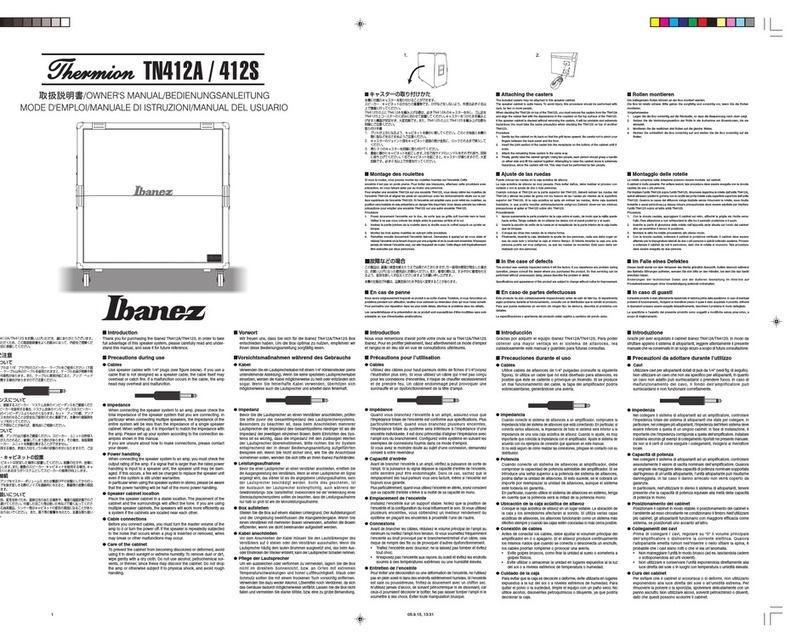 Ibanez Thermion TN412A User manual