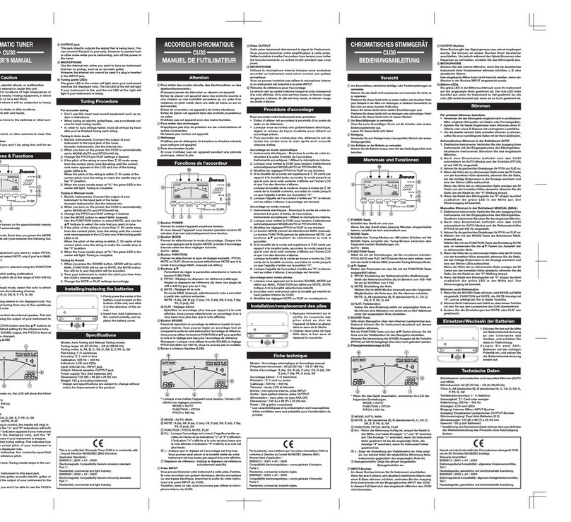 Ibanez CU30 User manual
