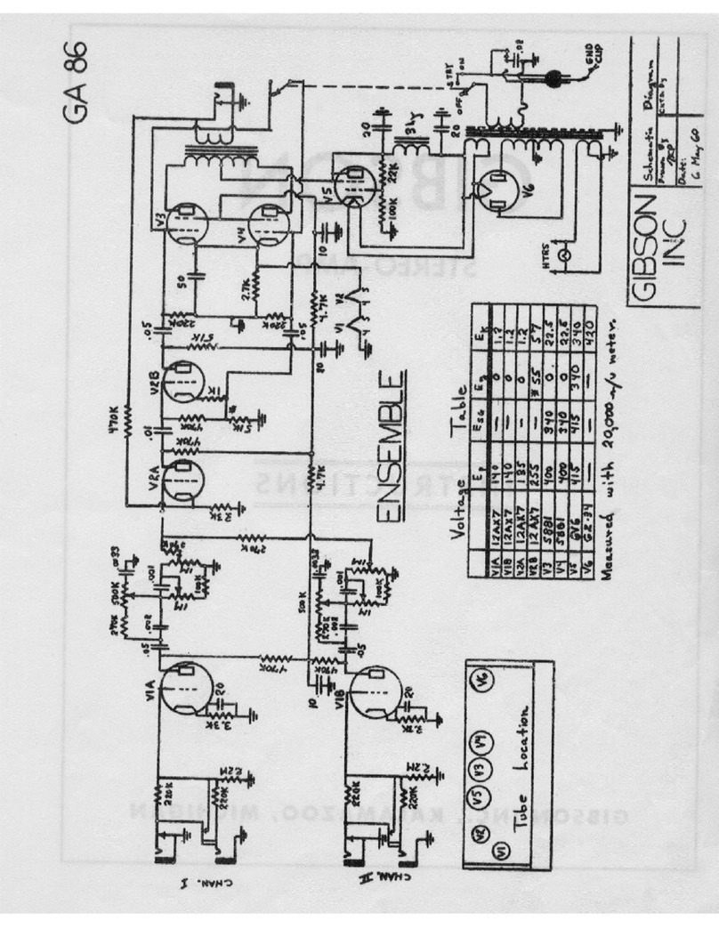 Gibson Ga 86 Quick start guide
