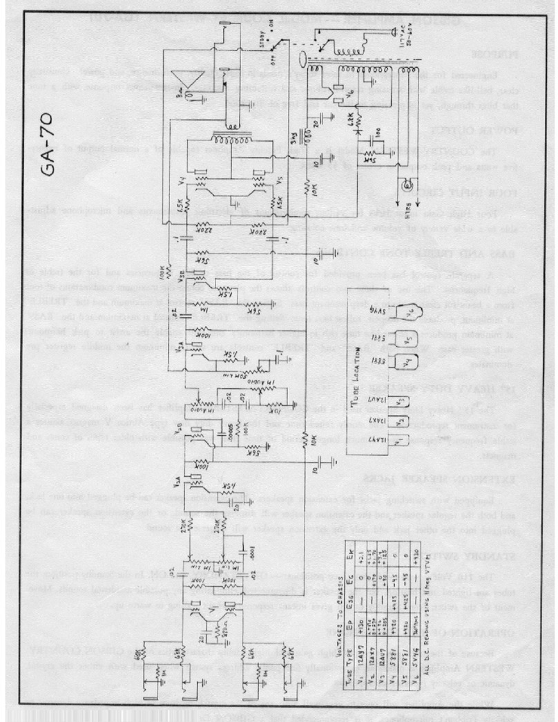Gibson Ga-70 Schematic diagram