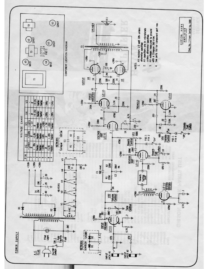Gibson Power Supply Schematic diagram