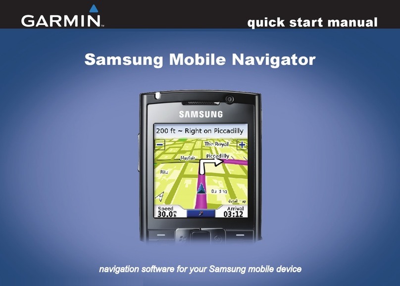 Garmin Samsung Mobile Navigator Quick start manual Garmin Samsung Mobile Navigator Quick start manual