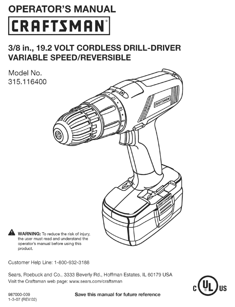 Craftsman 315.116400 Operator's manual