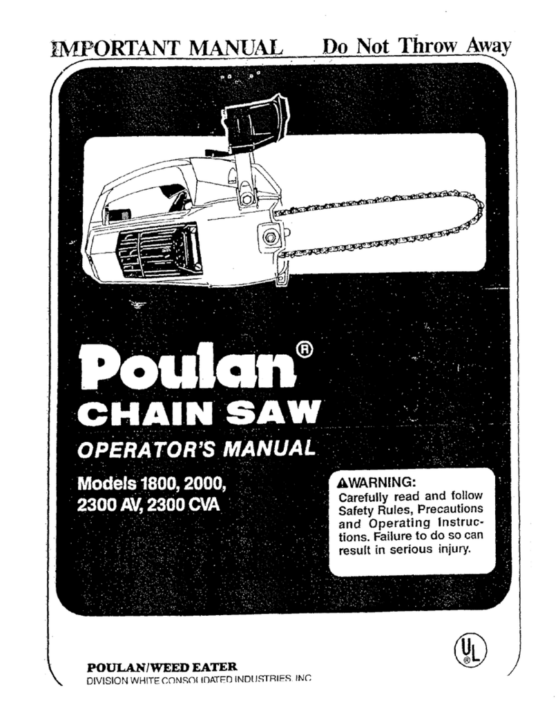 Poulan Pro 2300 AV User manual