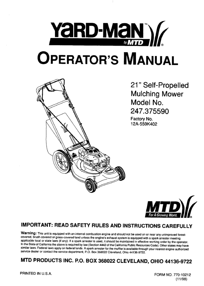 Yard-Man 247.375590 User manual