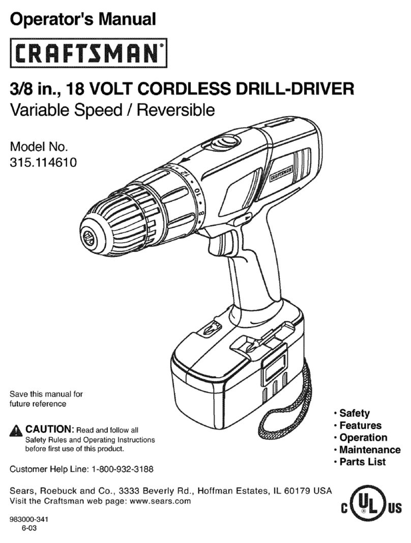 Craftsman 315.114610 Operator's manual