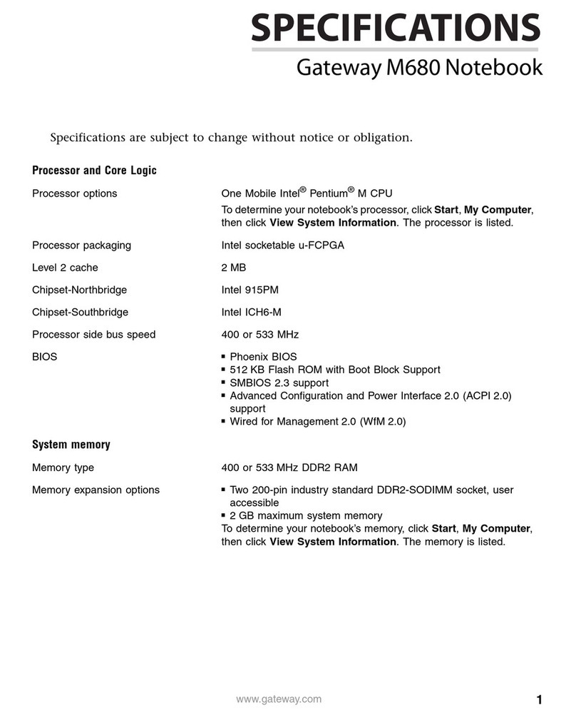 Gateway M680 User manual