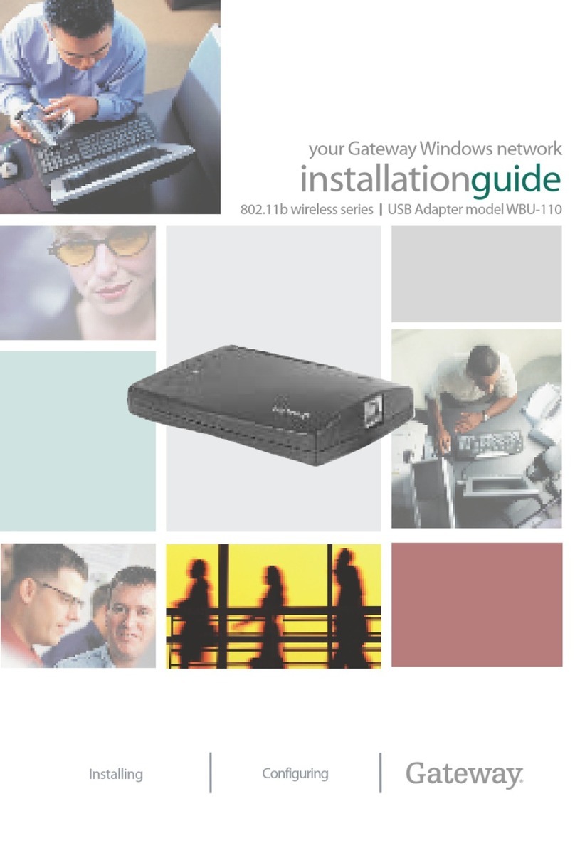 Gateway WBU-110 installation guide Gateway WBU-110 installation guide