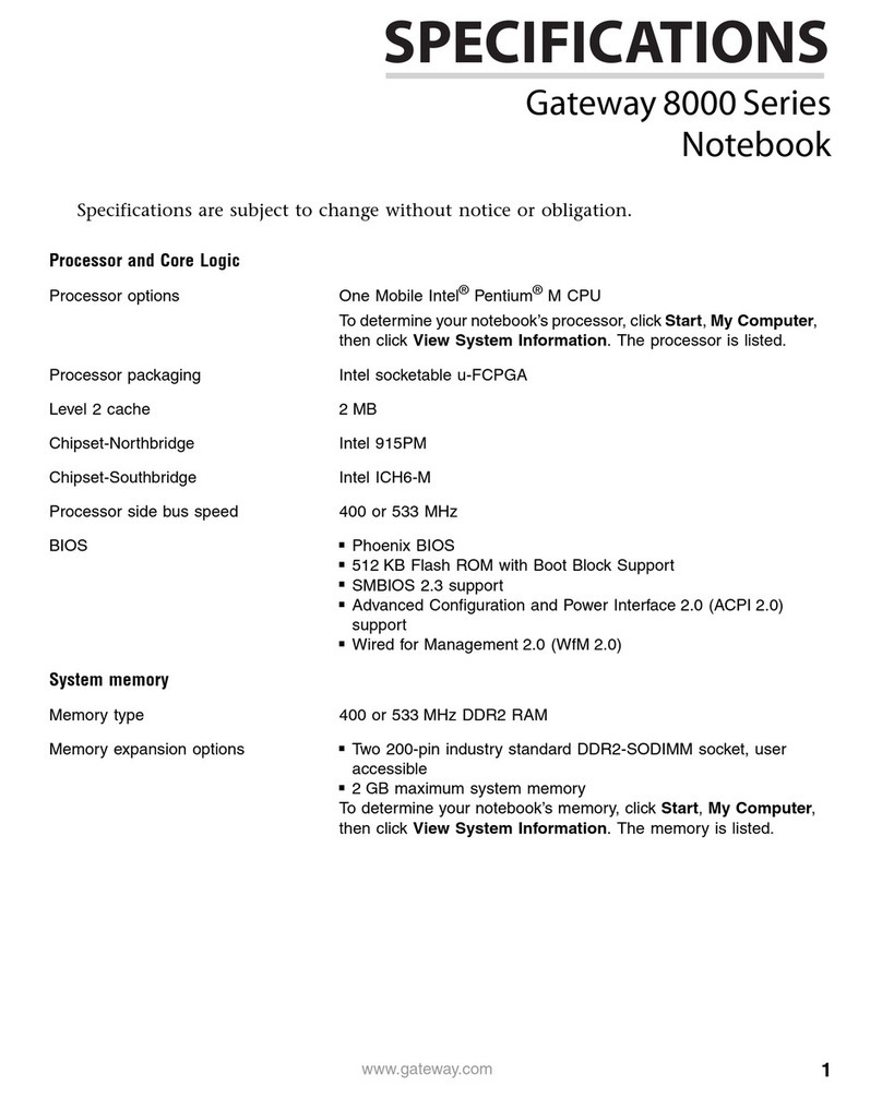 Gateway 8000 Series s User manual