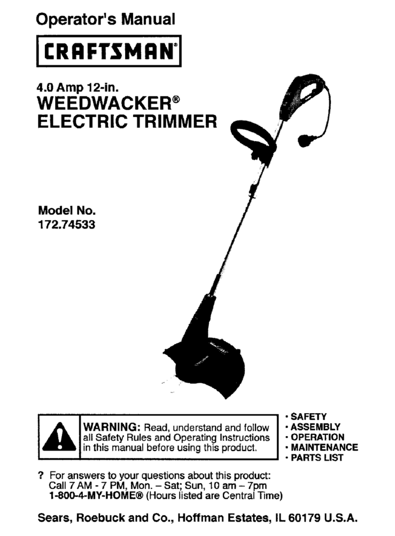 Craftsman Weedwacker 172.74533 User manual