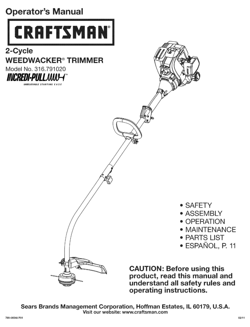 Craftsman WEEDWACKER INCREDI.PULL 316.791020 Operator's manual