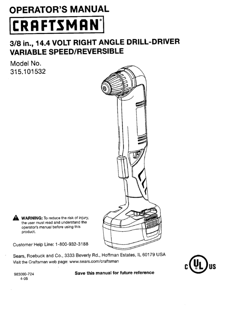 Craftsman 315.101532 Operator's manual Craftsman 315.101532 Operator's manual