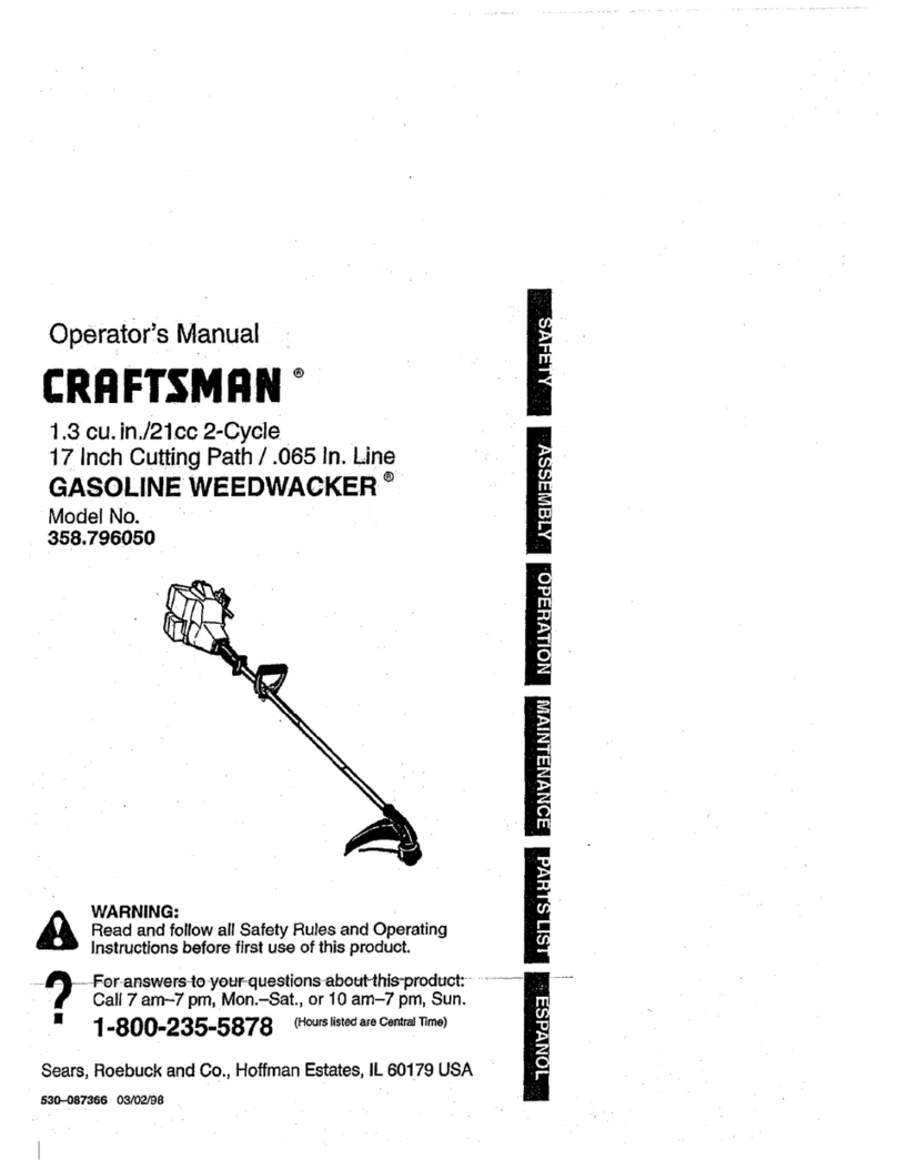 Craftsman Weedwacker 358.796050 User manual