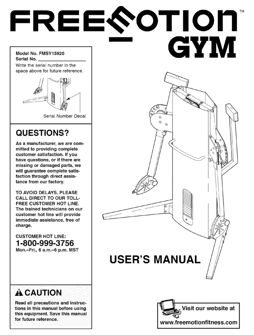 FREE MOTION Freemotion GYM User manual