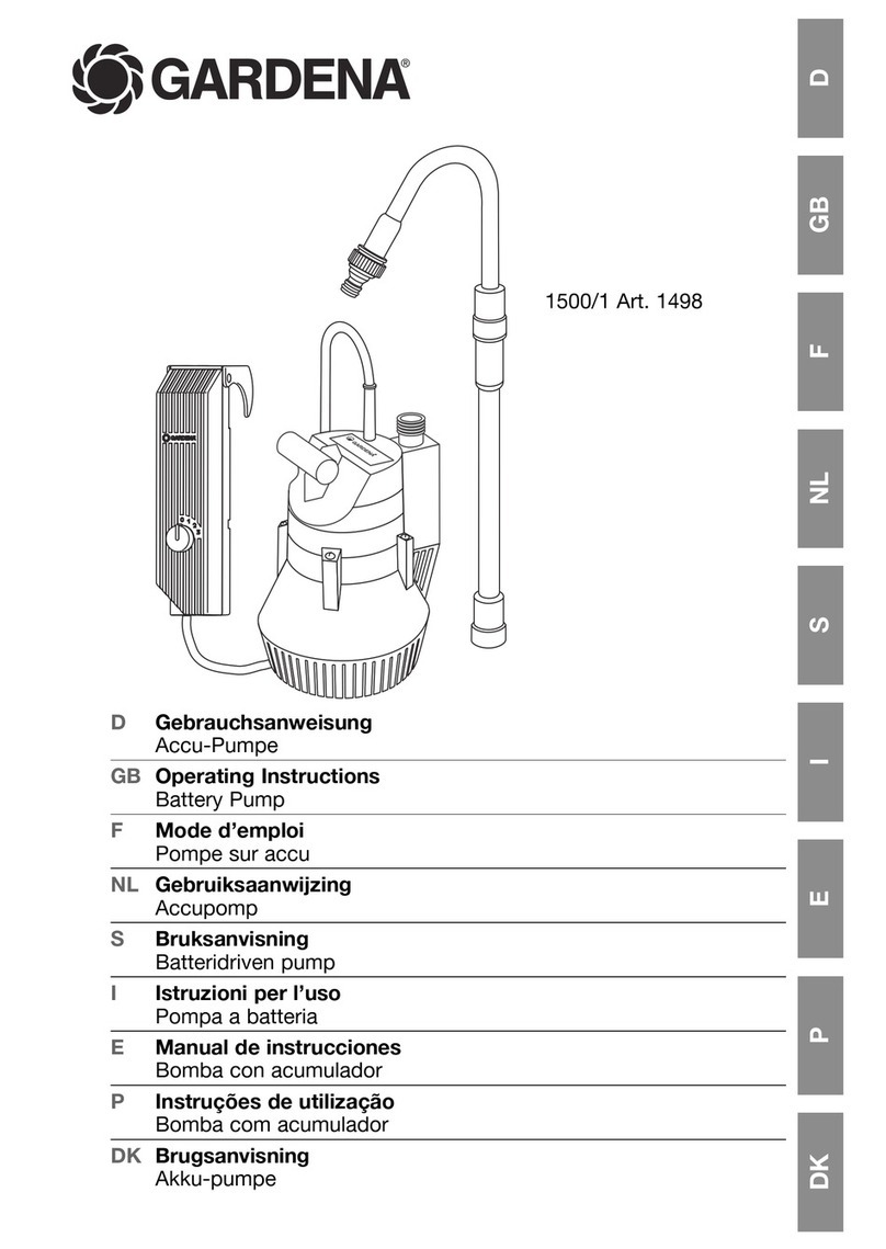 Gardena 1500/1 1498 operating instructions Gardena 1500/1 1498 operating instructions