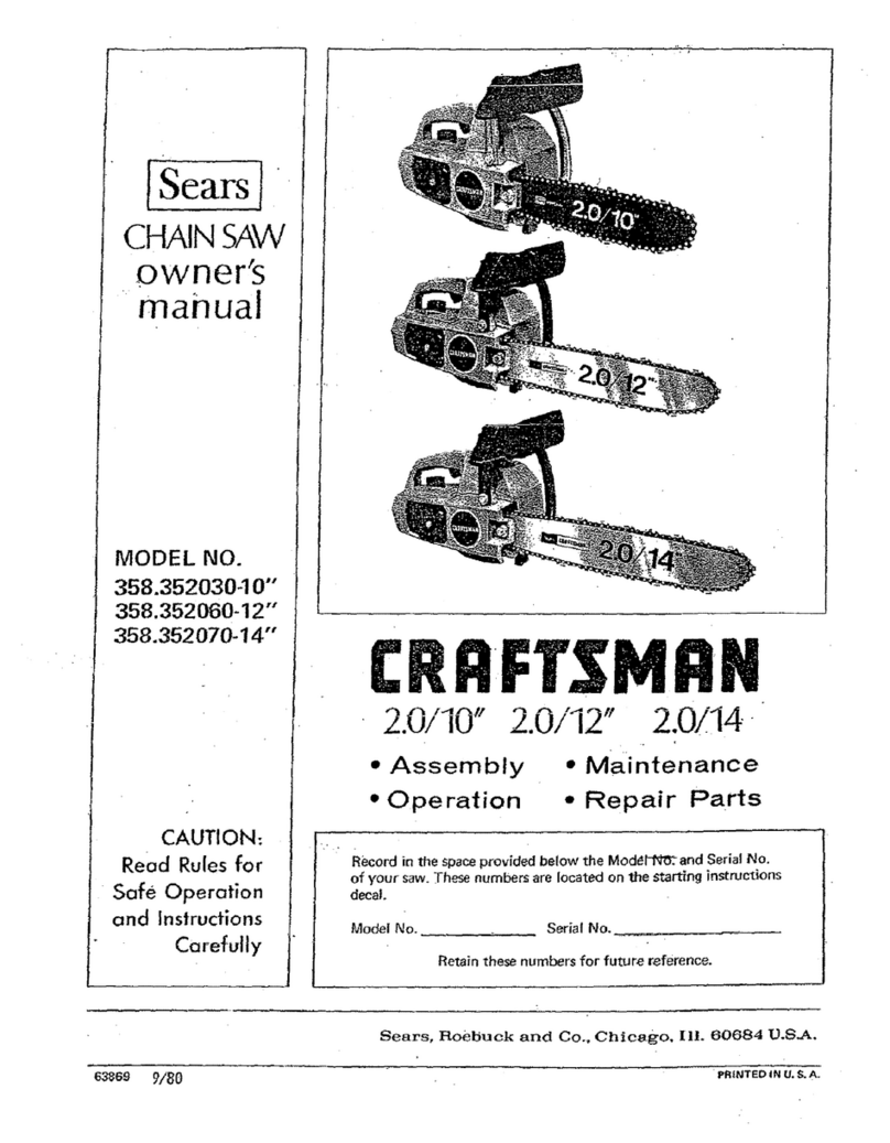 Sears Craftsman 358.352030 User manual Sears Craftsman 358.352030 User manual