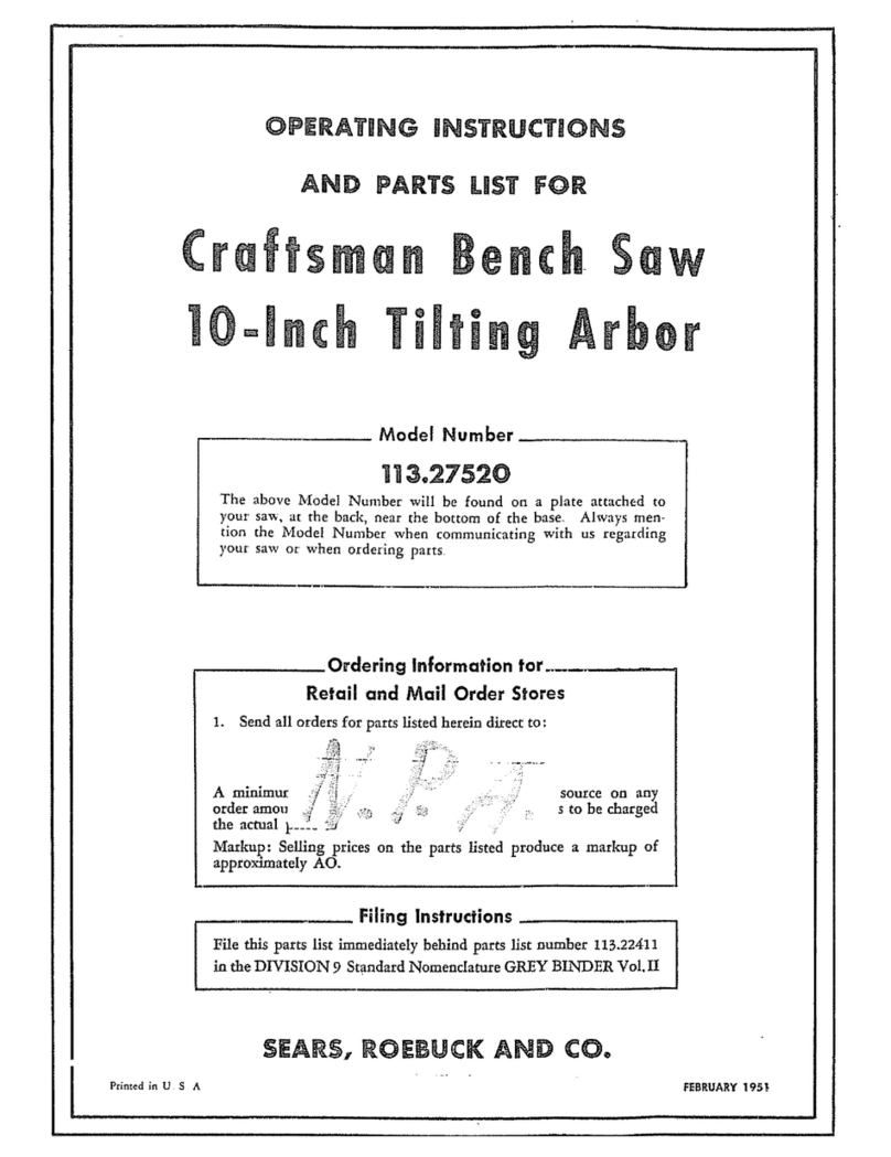 Craftsman 113.27520 operating instructions