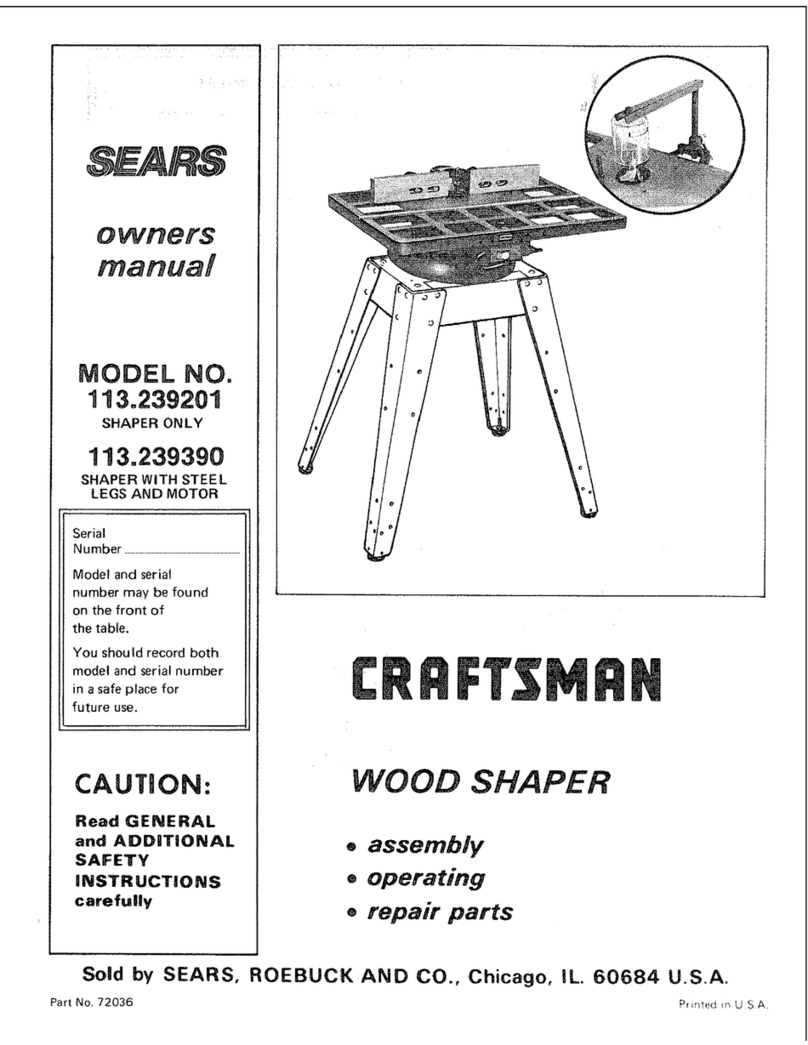 Sears Craftsman 113.239201 owner's manual