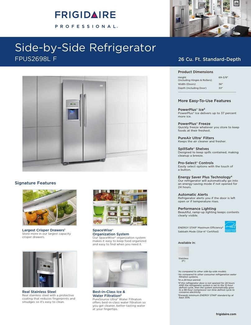 Frigidaire FPUS2698LF Product specifications