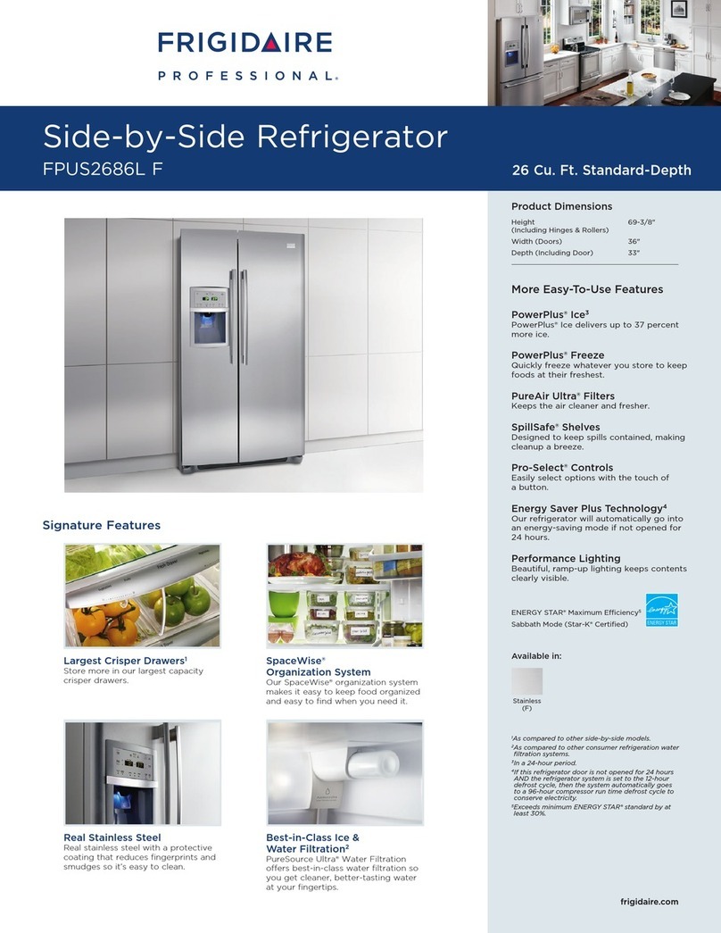 Frigidaire FPUS2686LF Product specifications