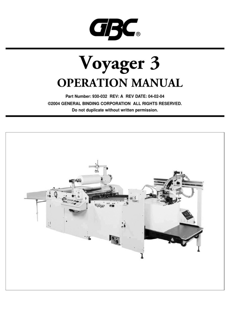 GBC Voyager 3 Operation manual