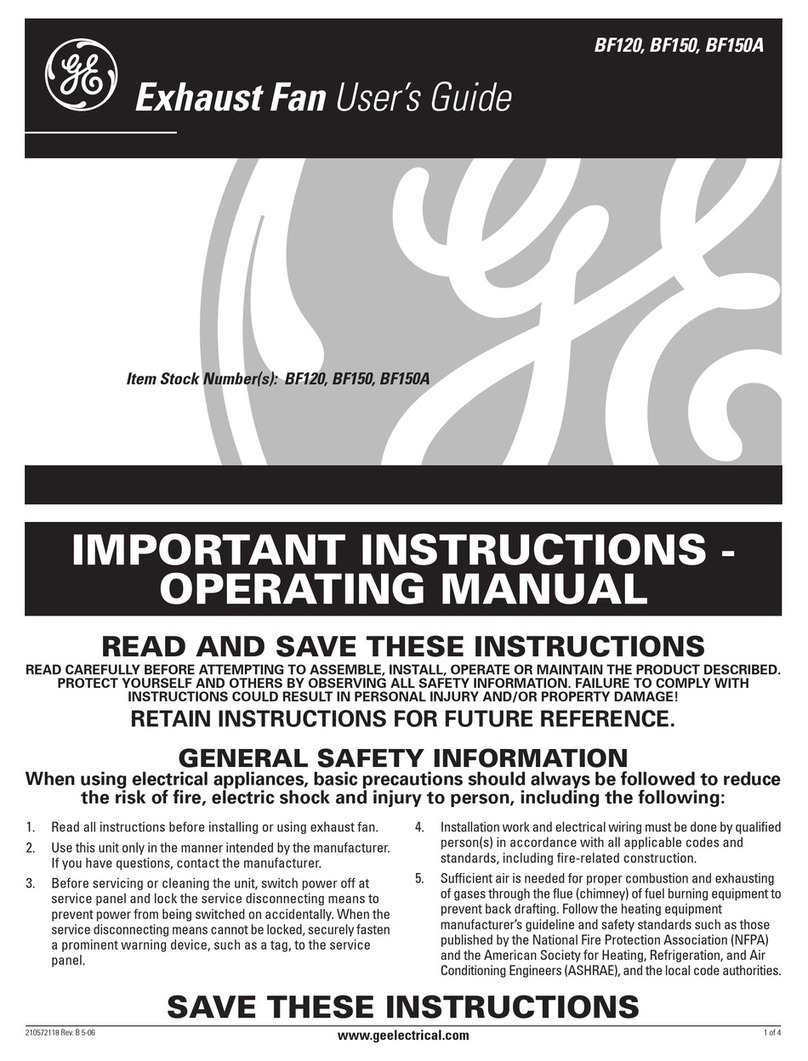 GE BF120, BF150, BF150A User manual