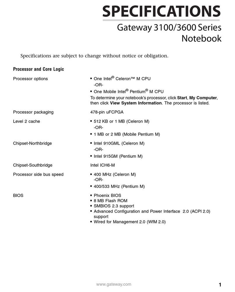 Gateway 3100 Series User manual