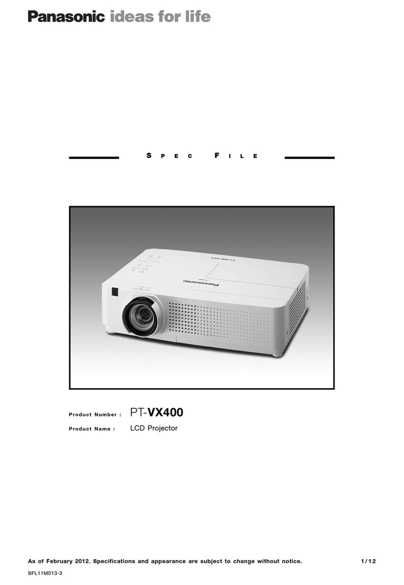 Panasonic PT-VX400U User manual