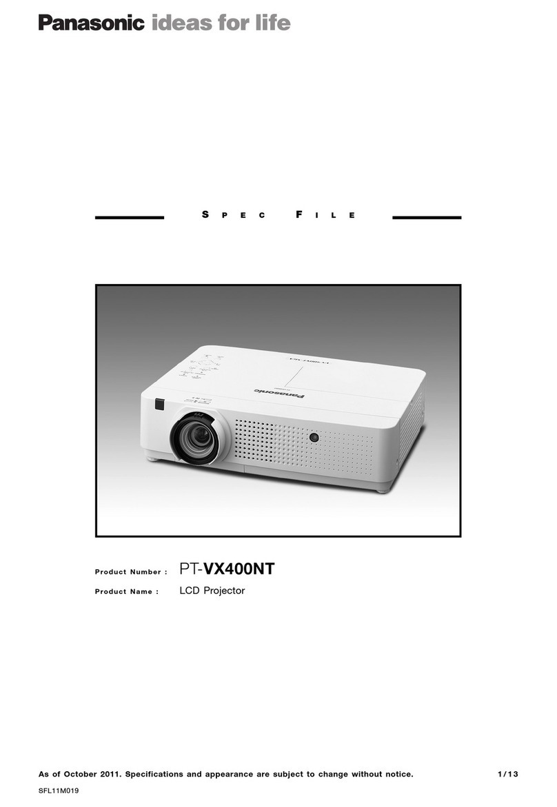 Panasonic PT-VX400NTU User manual