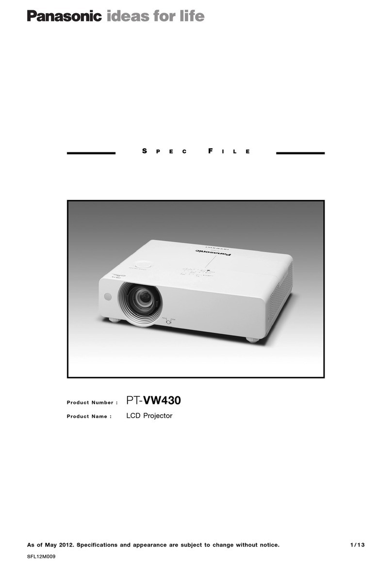 Panasonic PT-VW430U User manual