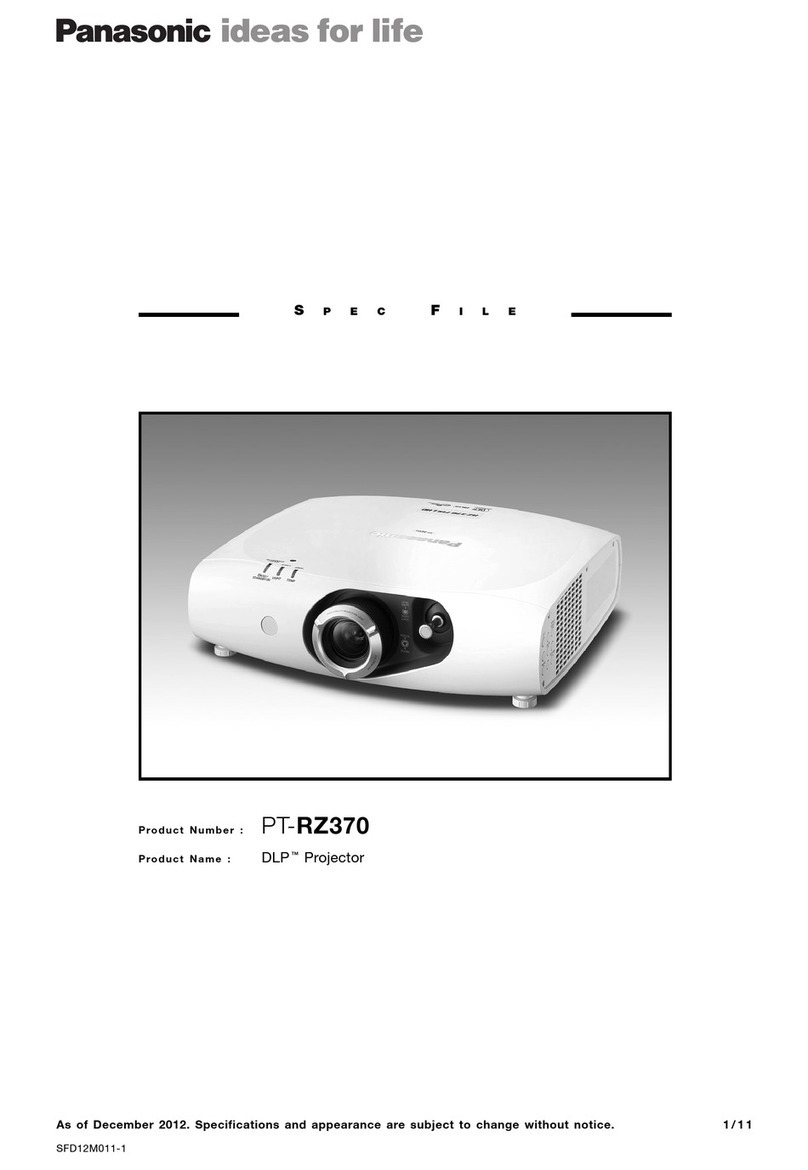 Panasonic PT-RZ370U User manual