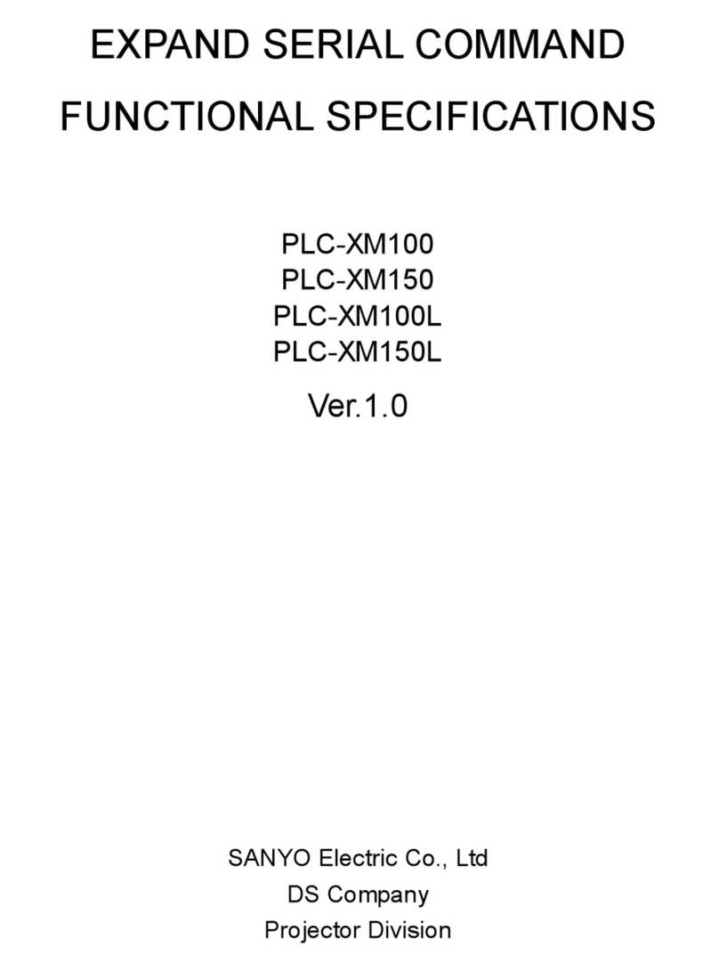 Sanyo PLC-XM100/L - 5000 Lumens User manual Sanyo PLC-XM100/L - 5000 Lumens User manual