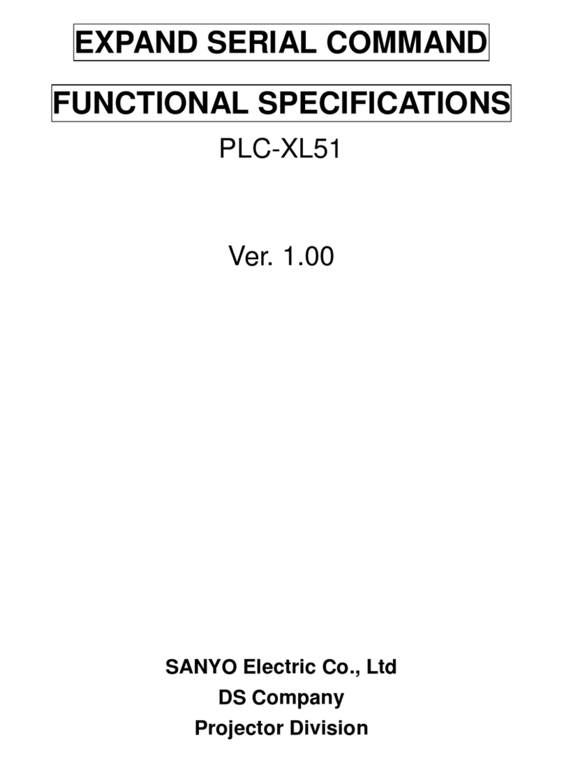 Sanyo PLC-XL51 - 2700 Lumens User manual
