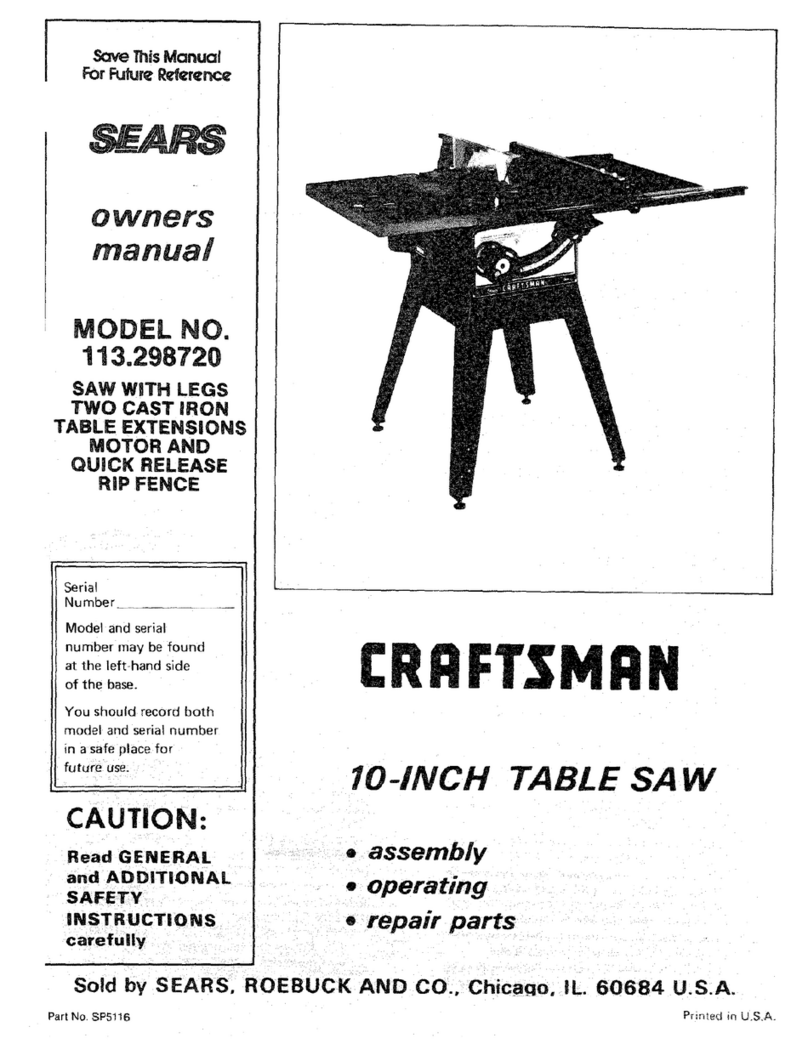 Craftsman 113.298720 User manual
