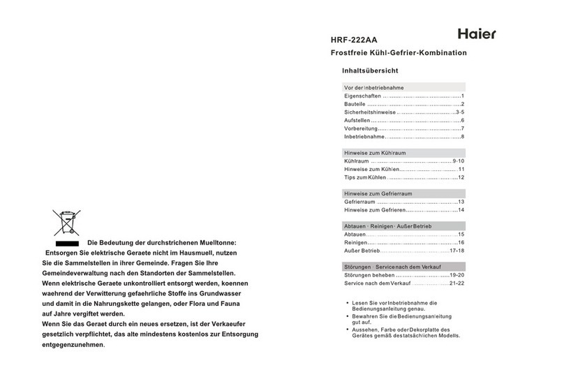 Haier HRF-222AA User manual