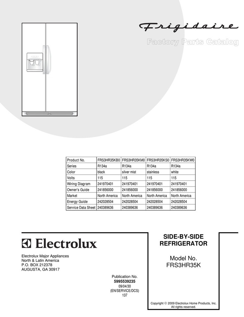 Frigidaire FRS3HR35KB - 23 Cu Ft Refrigerator User guide