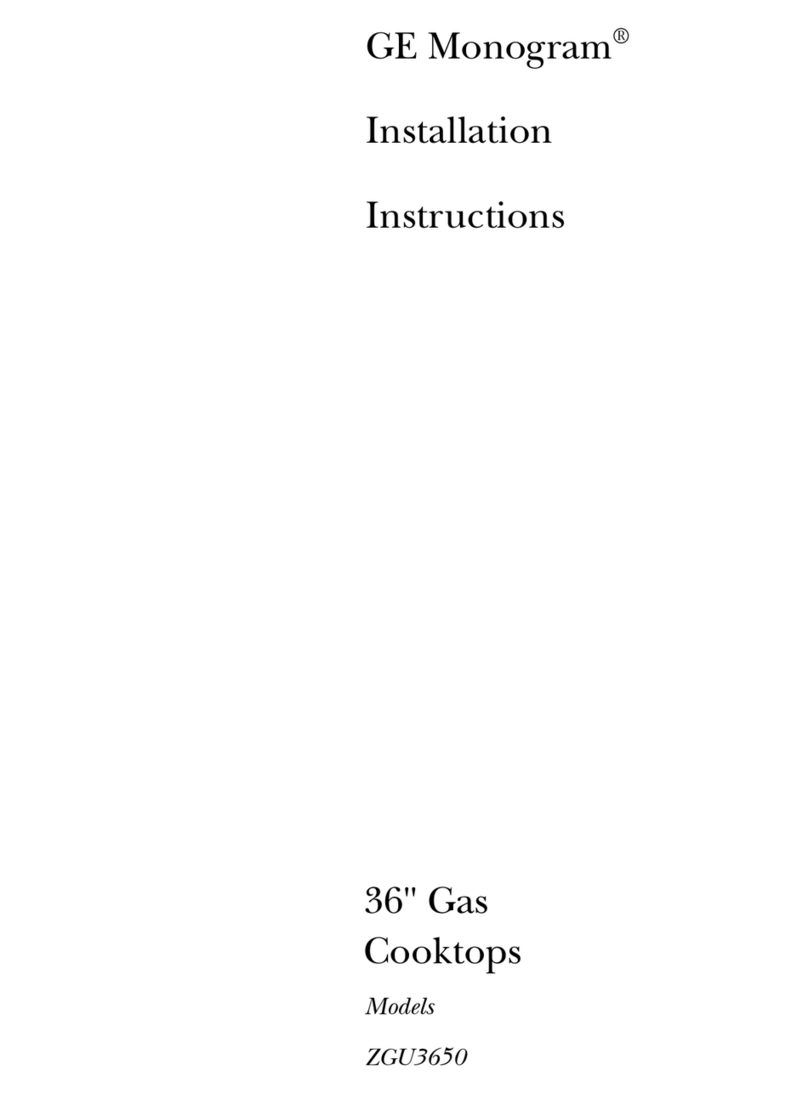GE Monogram ZGU3650 User manual