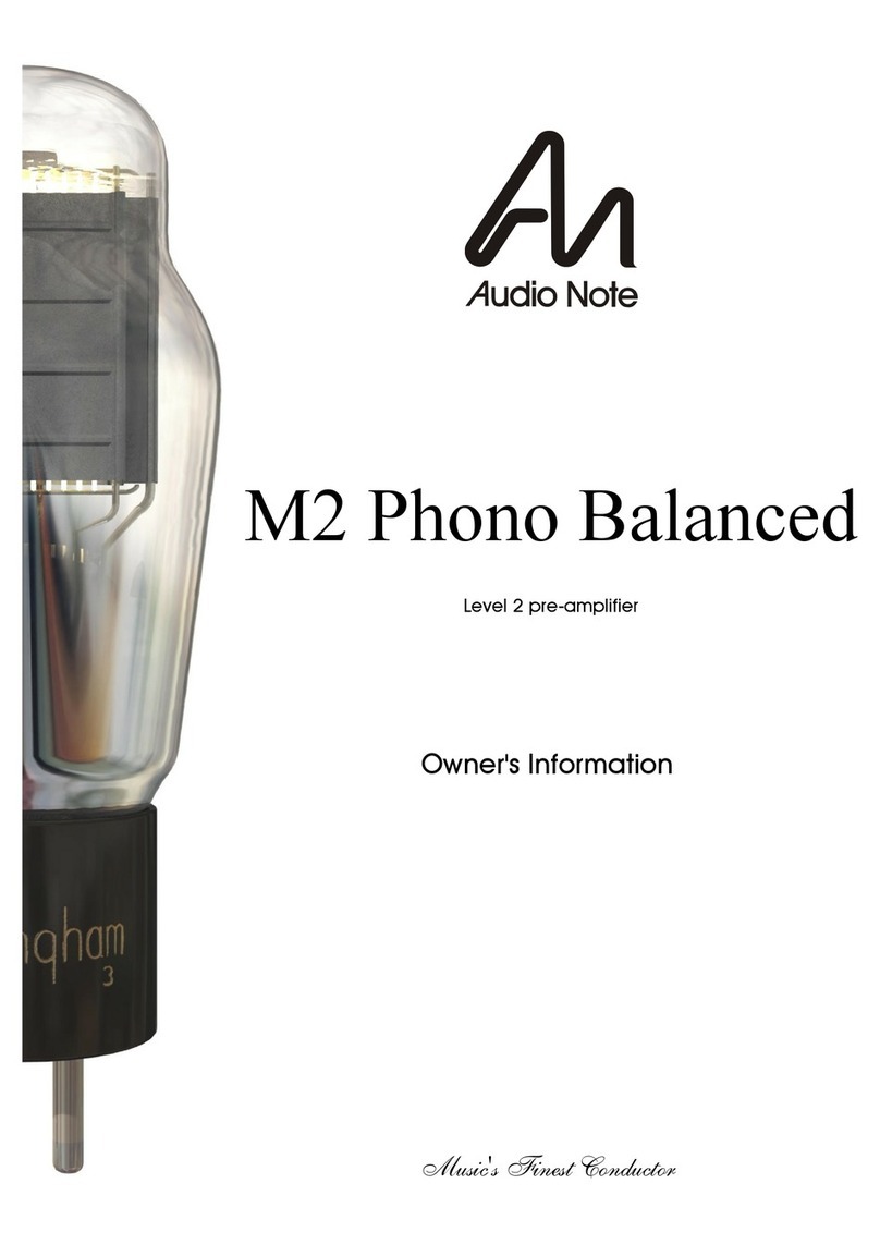 Audio Note M2 Phono Balanced Technical manual