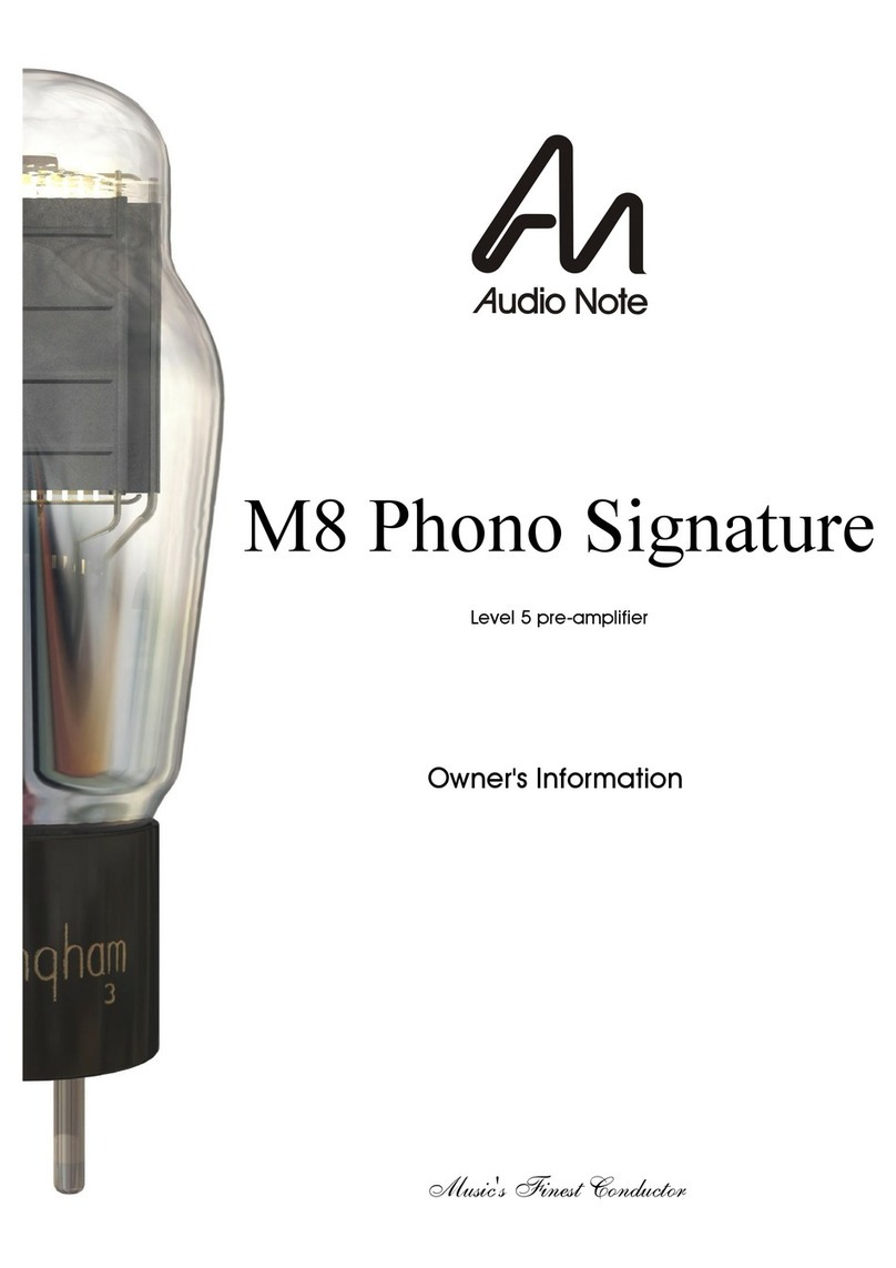 Audio Note M8 Phono Signature Technical manual