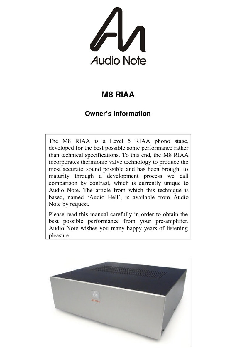 Audio Note M8 RIAA Technical manual