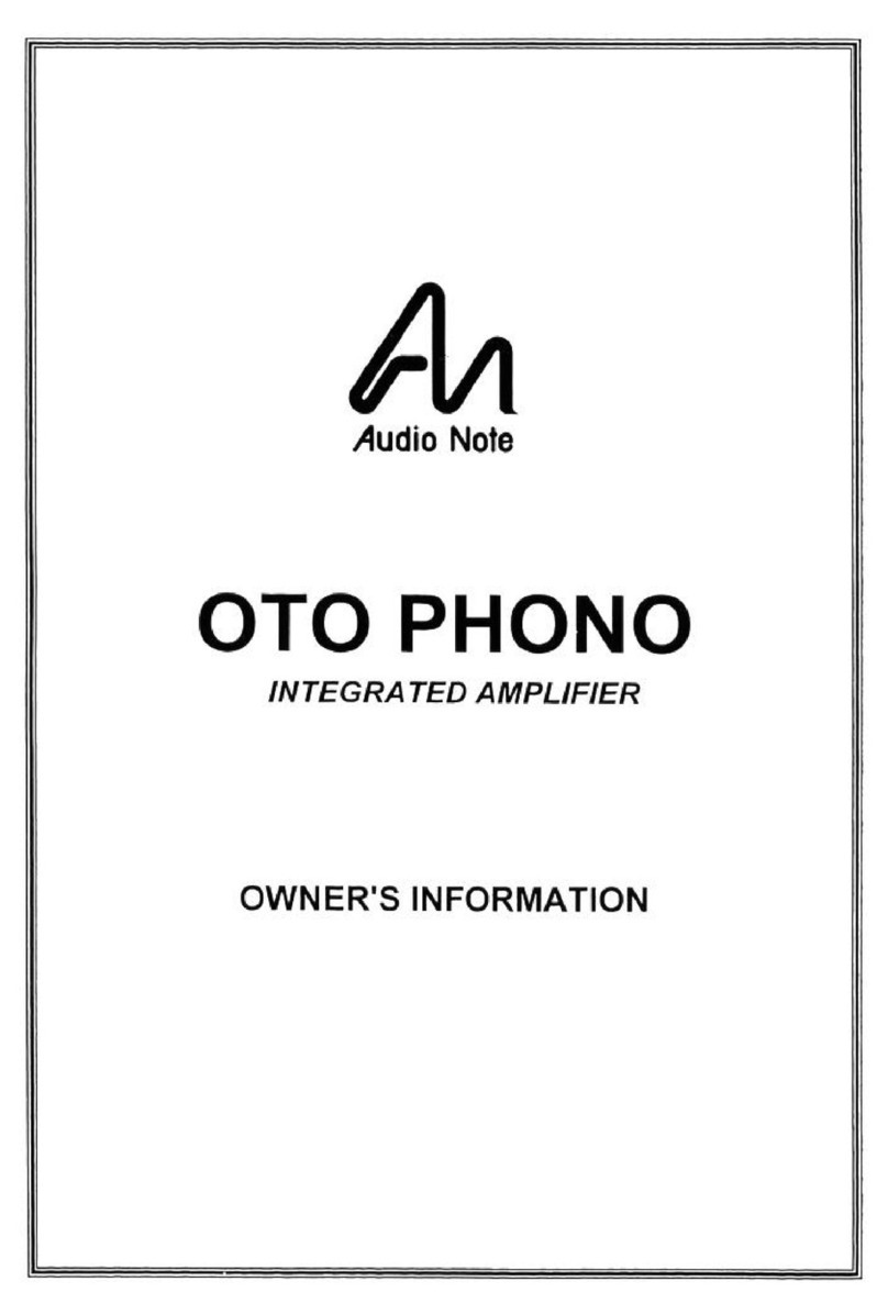 Audio Note OTO Phono Technical manual