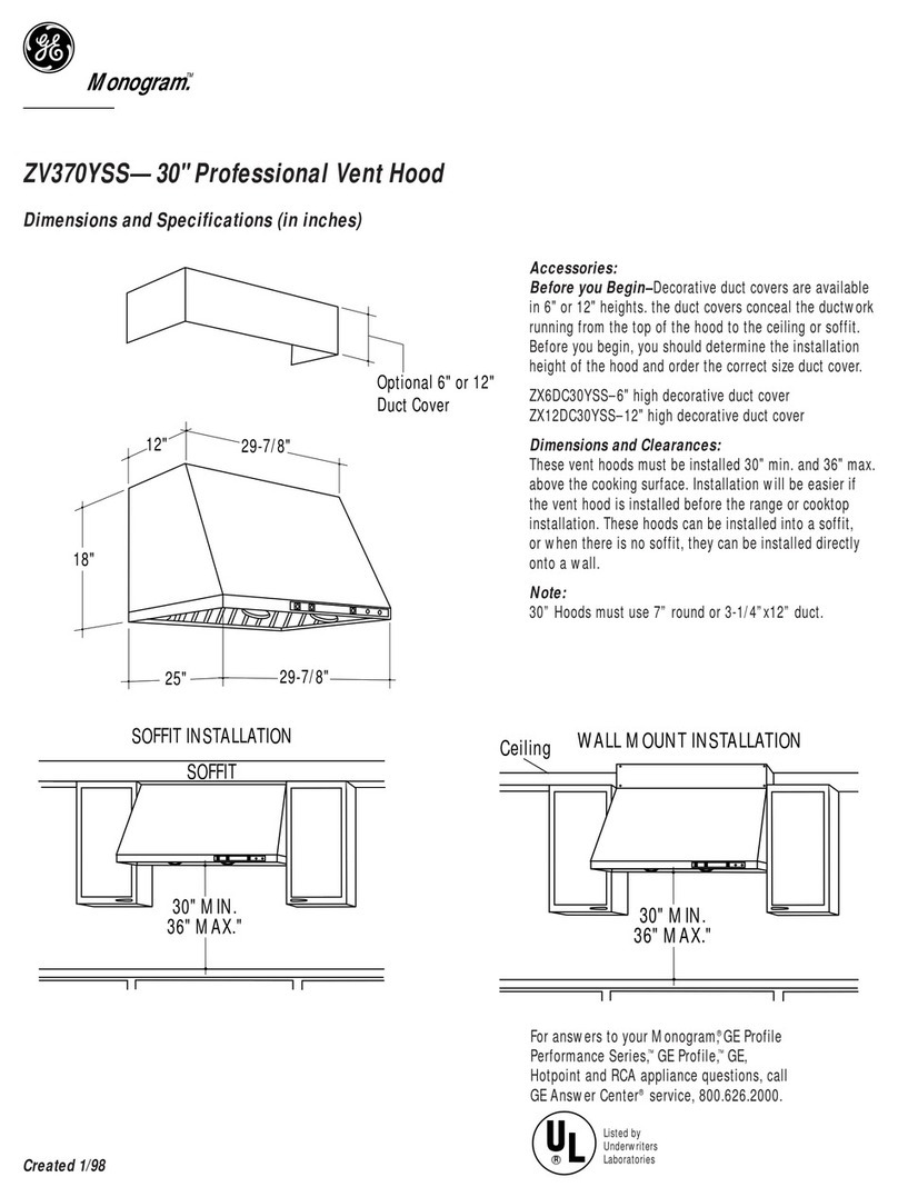 GE Monogram ZV370YSS User guide GE Monogram ZV370YSS User guide