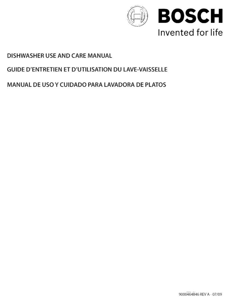 Bosch DISHWASHER use and care manual
