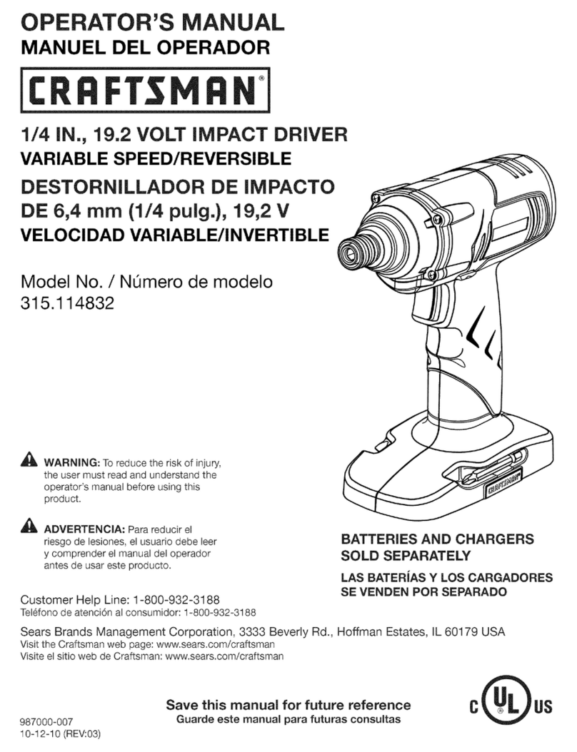 Craftsman 315.114832 Operator's manual