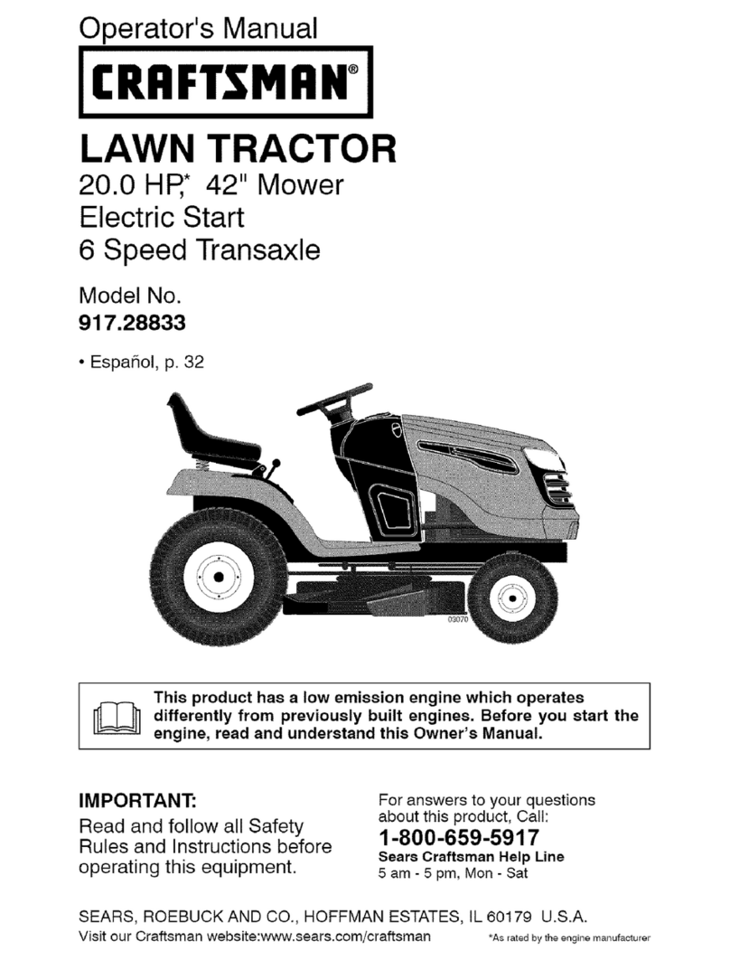 Craftsman 917.28833 Operator's manual Craftsman 917.28833 Operator's manual