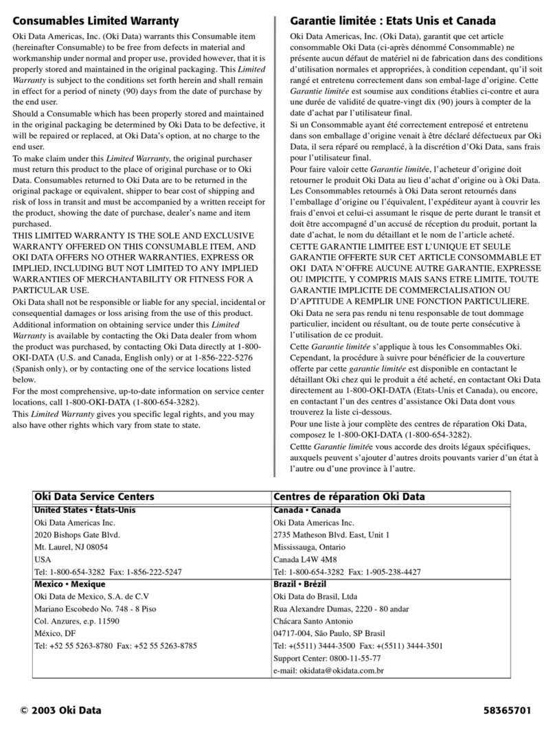 Oki B8300n Use and maintenance manual