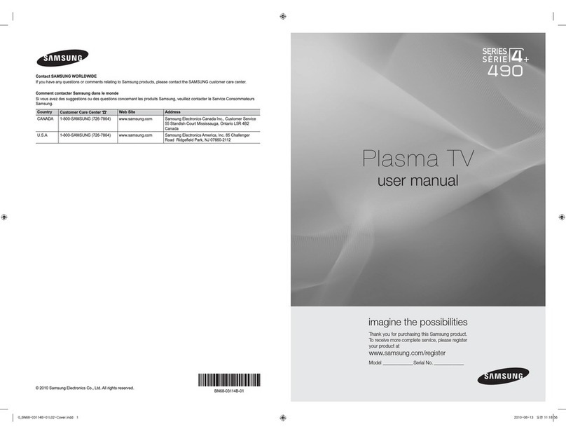 Samsung PN50C490B3DXZA user manual