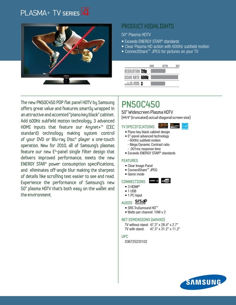 Samsung PN50C450B1DXZA User manual
