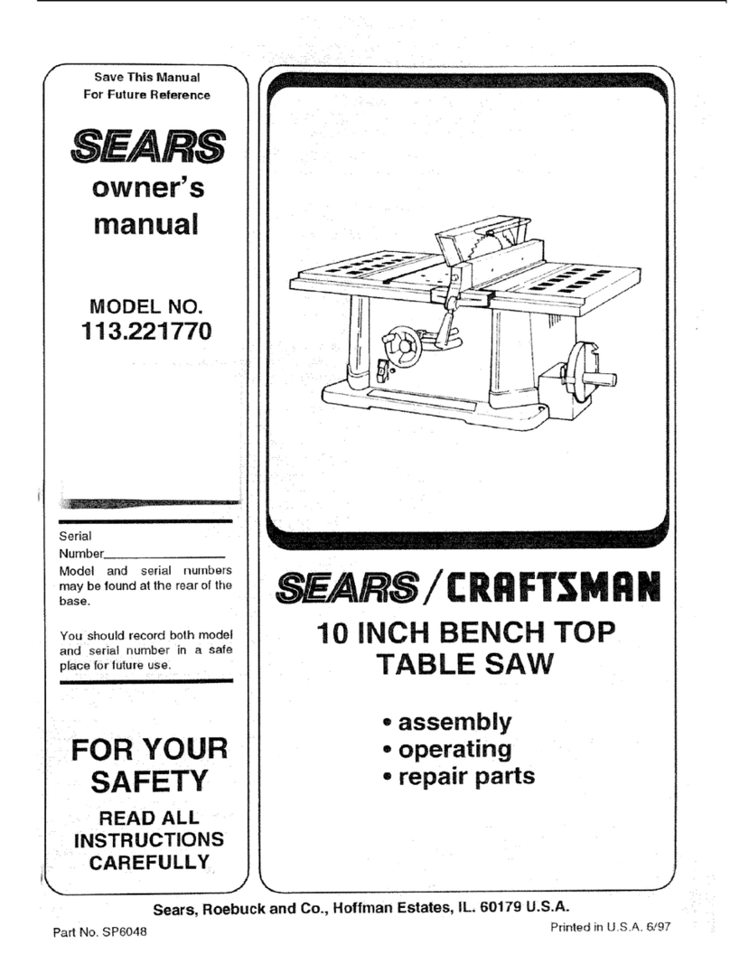 Sears Craftsman 113.221770 User manual