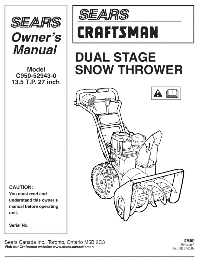Sears Craftsman C950-52943-0 owner's manual